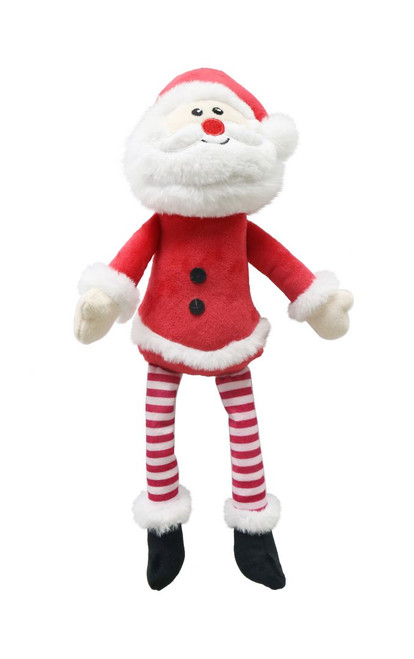 DOG TOY DANGLY LEGS PLUSH SANTA