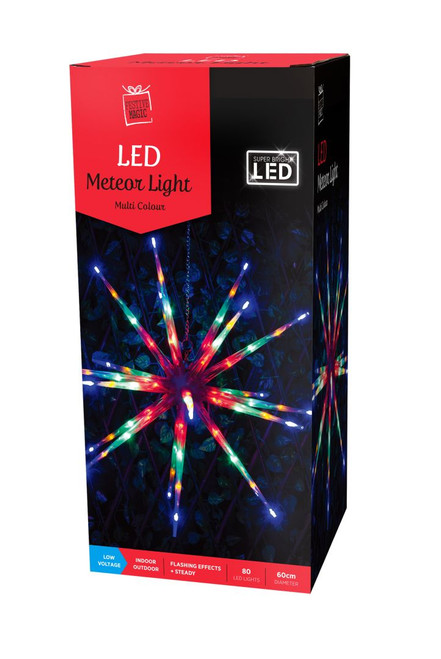 METEOR 60cm 80 LED MULTICOLOUR