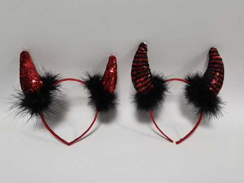 DEVIL HORN SEQUINS HEADBAND