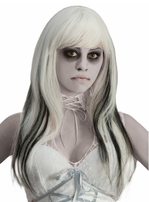 STRAIGHT WHITE GHOST WIG