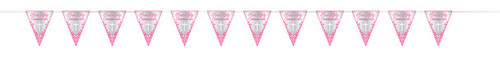 Pink First Holy Communion Flag Banner 9ft