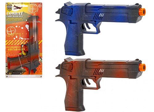 Camo Army Sparkling Friction Gun 23cm Orange Black