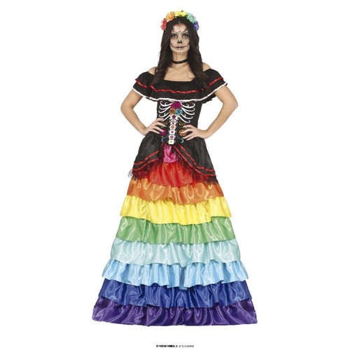 Day of the Dead Long Dress Size Small 36 to 38