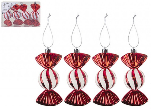 Candy Cane Sweetie Baubles 4x11cm