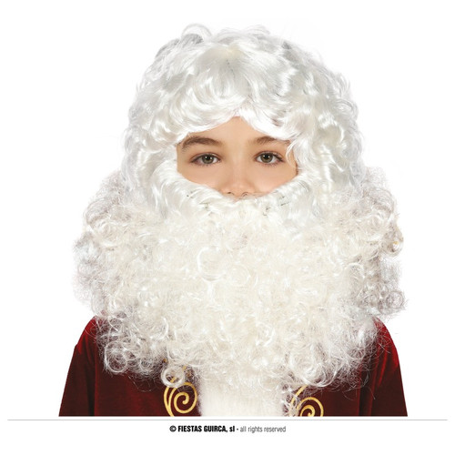 Santa Clause Wig and Beard White in Box Child