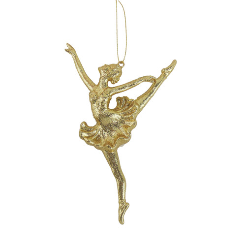 Glitter Ballerina Tree Decoration Champagne 16cm