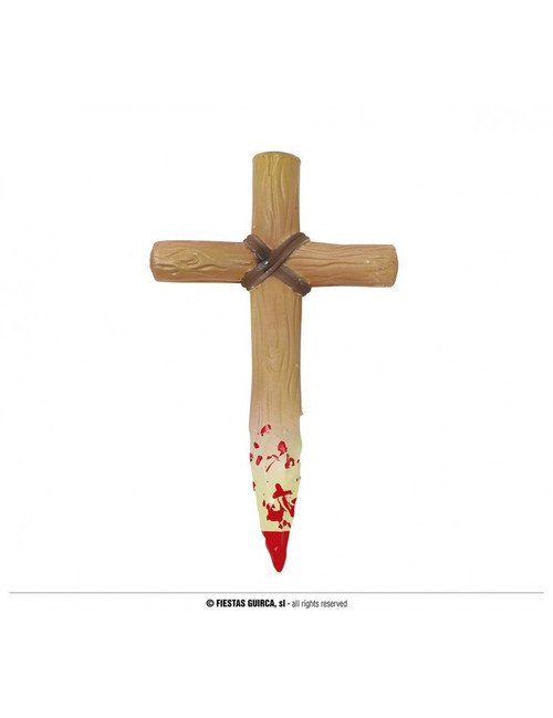 Halloween Cross Stake 30cm