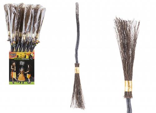Witches Broomstick with Plastic Handle 85cm