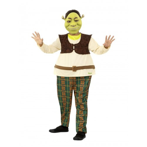 Shrek Kids Deluxe Costume Green M Age 7 to 9 Years