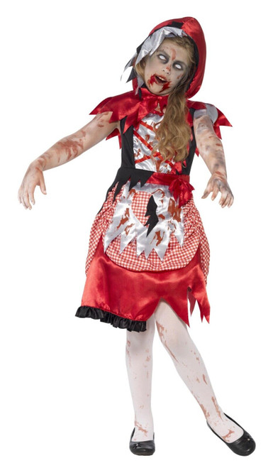 Zombie Miss Hood Red M Age 7 to 9 Years