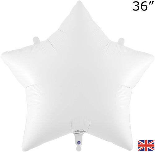 H600 36in Foil Balloon White Star