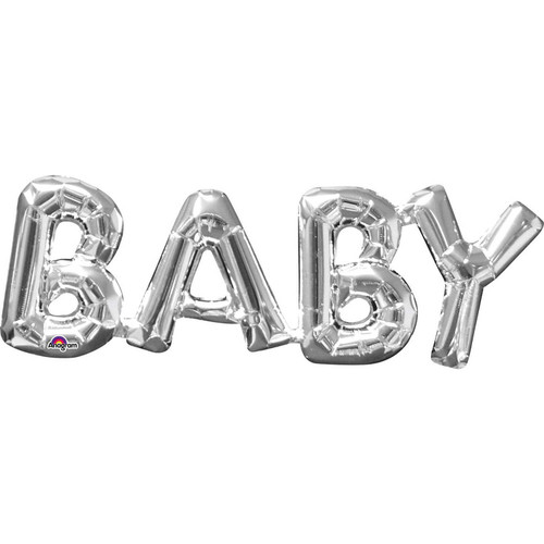 Air Fill Balloon Silver Baby