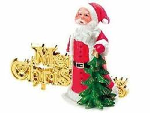 Cake Topper Traditional Santa Motto