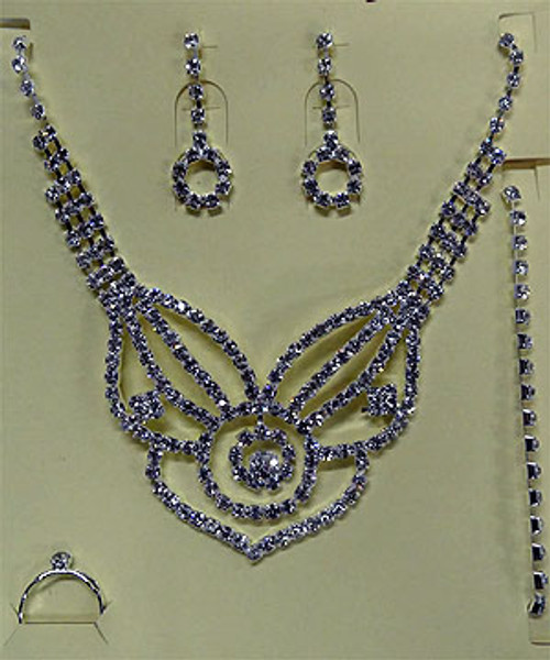Diamonte Jewellery Necklace Sale Set G