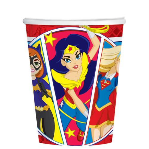 DC Super Hero Cups 266ml Pk8