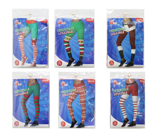 CHRISTMAS LEGGINGS ADULT CHOICE OF 6 STYLES