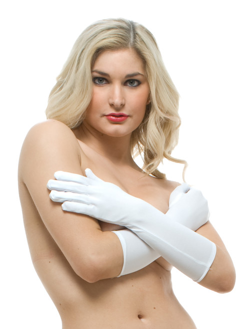 Gloves Long Metallic