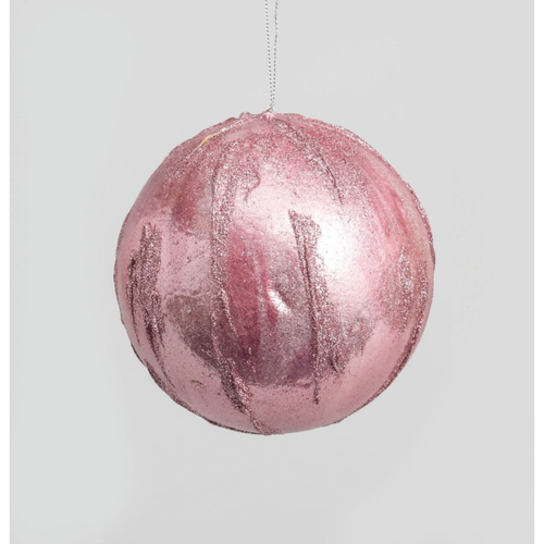 90mm Pattern Ball Decoration Pink