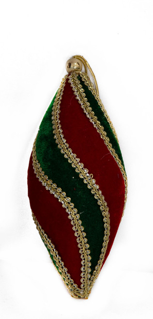 16cm Hanging Drop Decoration Red and Green