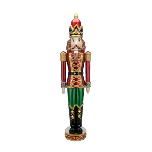168cm bo lit red and green nutcracker dome hat