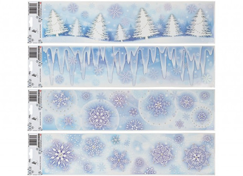 Christmas Horizontal Winter Scene Window Stickers