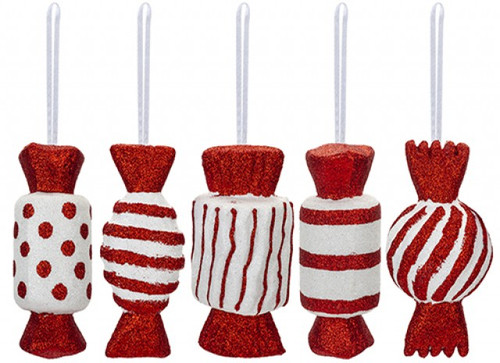 Candy Cane Sweetie Bauble 14x6cm Choice of 6 styles