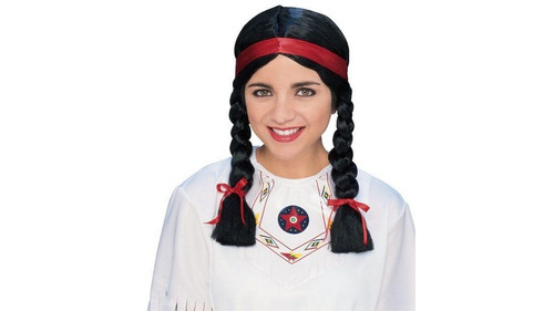 Native American Indian Girl Wig Black