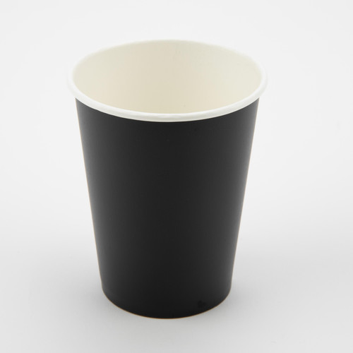 Paper Cups Plastic Free 270ml Pk8 9oz Black Paper Cups Plastic Free 270ml Pk8 9oz Black
