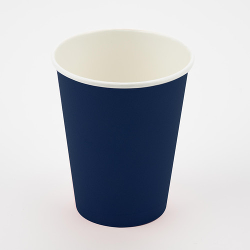 Paper Cups Plastic Free 270ml Pk8 9oz Navy Blue Paper Cups Plastic Free 270ml Pk8 9oz Navy Blue