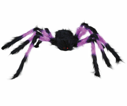 Purple and Black Furry Spider 75cm Purple and Black Furry Spider 75cm