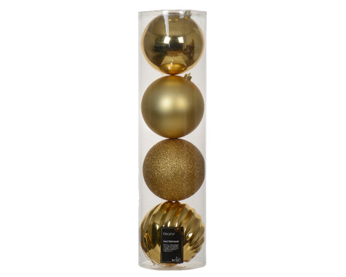 Baubles Light Gold 4x14cm Shatterproof