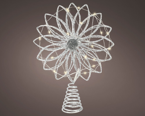 LED Metal Treetopper Silver BO