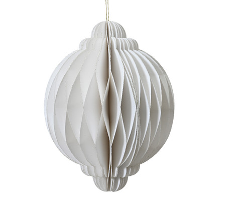 Paper Onion White Decoration 40cm