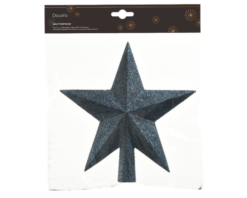 Glitter Treetopper Night Blue 19cm
