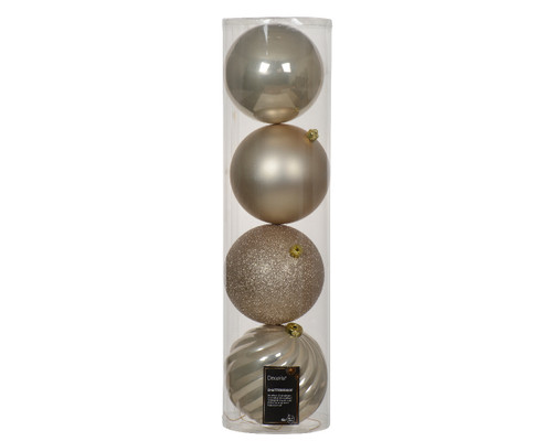 Baubles Pearl 4x14cm Shatterproof