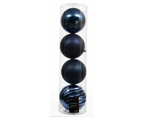 Baubles Night Blue 4x14cm Shatterproof