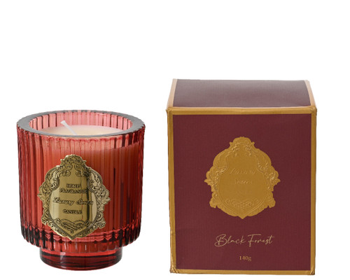 Black Forest Scented candle Red glass 7cmx8cm