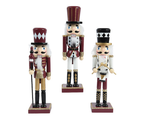 Nutcracker pinewood normal shape body polyester fabric 25cm Choice of 3 styles