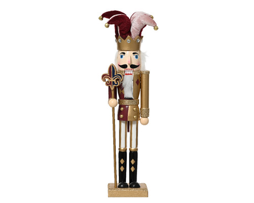 Nutcracker Jester pinewood normal shape body polyester fabric 40cm