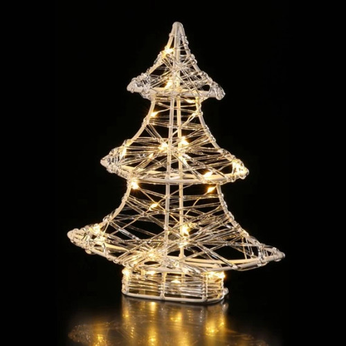 Spun Acrylic Warm White Snowman or Tree