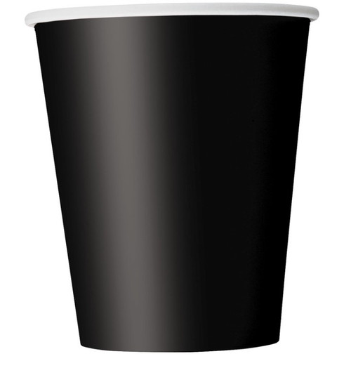 Paper Cups 270ml Pk14 9oz Midnight Black