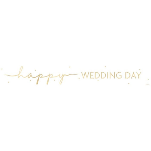 Happy Wedding Day Foil Banner 9ft
