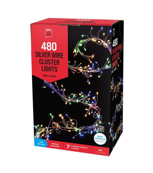 480 LED CLUSTER STARRY LIGHTS MULTICOLOURED