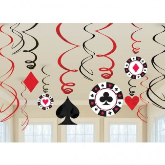 Casino Swirl Decorations Pk12