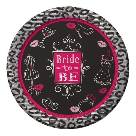 Hen Party Bride To Be Plates 22cm Pk8