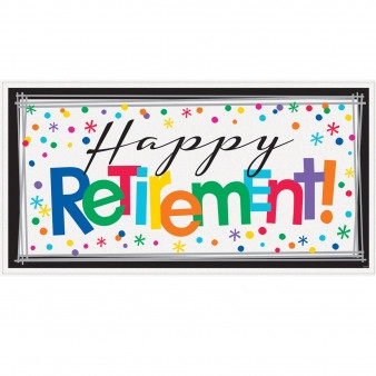 Retirement Giant Banner 33.5x65in