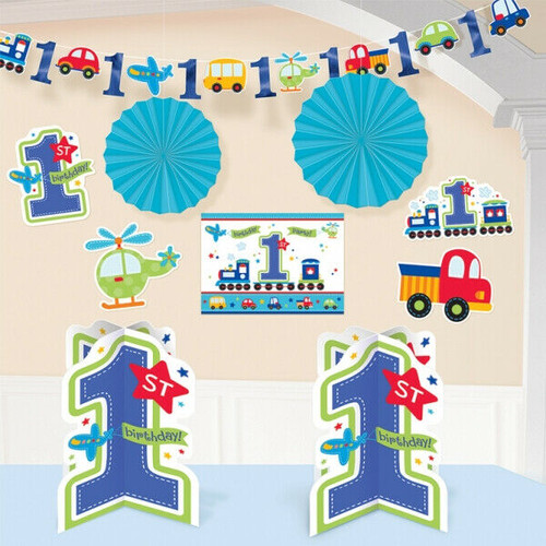All Aboard 1st Birthday Room Decorating Kit