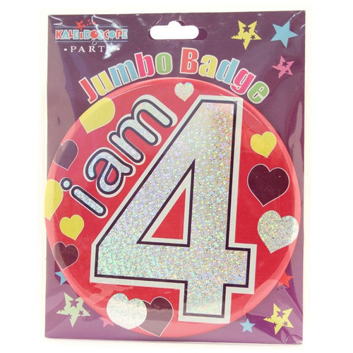 Jumbo Badge Age 4 Girl