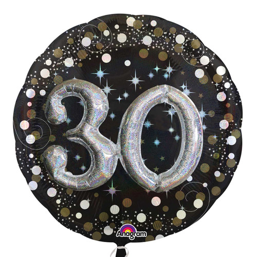 H600 3D Foil Balloon Gold Celebration Age 30