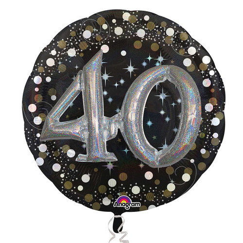 H600 3D Foil Balloon Gold Celebration Age 40